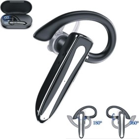 Single Ear Headset with Mic, Bluetooth Headset for Cellphone
