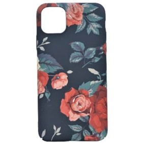 iphone 11 Pro Max, Soft Silicone Flowers Back Case 