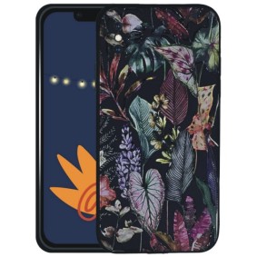 Silicon Case Microfiber Lining with 3D Flowers