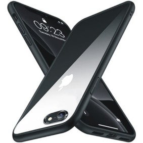 iphone Hard PC + Soft Silicone Transparent Protective Slim Case 