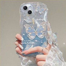 Compatible with iPhone Case for Women/Girls, Cute Butterfly Glitter Bling