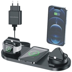 Wireless Charger 6-in-1 15W Charging Station