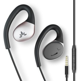 Wired Open-Ear Headphones, Microphone and Wraparound Over-Ear Hook