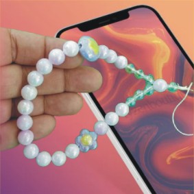 Universal Mobile Phone Lanyard Beads Wrist Chain for Women Girls