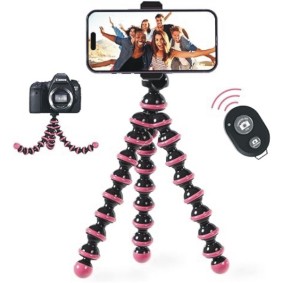 Flexible Tripod for iPhone, Android, Camera - Bendable Legs, Adjustable Stand Holder