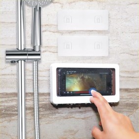 Shower Phone Holder, Wall Mount Waterproof