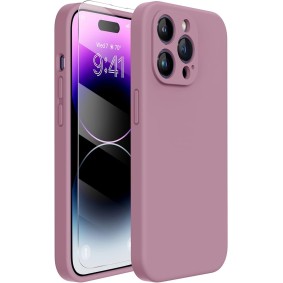 iPhone 14 Pro Max Silicone Shockproof Case with Screen Protector and Better Protect Camera