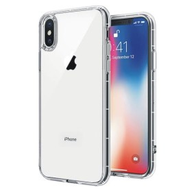 IPhone X Non-Slip Grid Crystal Clear Case